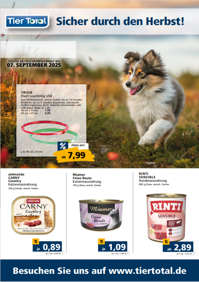 Hier unsere aktuelle Werbung entdecken! Sicher durch den Herbst!